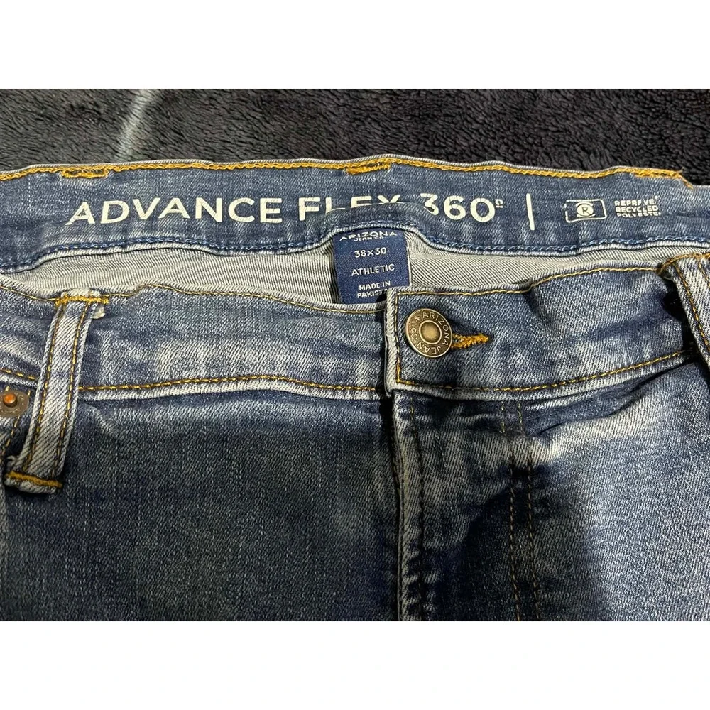 Arizona‎ Jeans Mens 38x30 Blue Advance Flex 360 Athletic Fit Recycled Denim